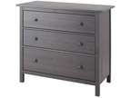 Brand New IKEA HEMNES Gray 3-Drawer Chest Dresser 42 1/2x37