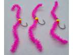 Jumbo fnf chewing gum squirmy worms Hot Pink set of 3