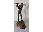Jeff Skelley "Home on the Range" sculpture 21" tall lim