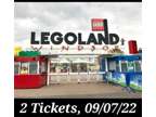 2 x Legoland Windsor Tickets - Saturday 9th July 2022