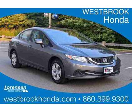 Used 2013 Honda Civic 4dr Auto PZEV is a Grey 2013 Honda Civic Car for Sale in Westbrook CT