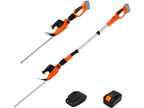 2 In 1 Cordless Hedge Trimmer Telescopic 20Inch Laser Blade