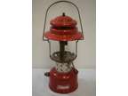 Vintage 1968 Coleman Co Lantern With Globe Model 220E Red