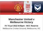 Manchester United VS MELBOURNE Victory /2 ADULTS 1 Junior