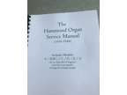 Hammond Organ Service Manual Models A/B/BC/D/E/G (1936-1944)