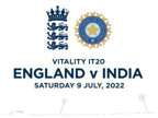 India vs England T20 @ Edgbaston on 9th July