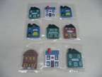 Set of 9 Wooden Building Refrigerator Magnets New In Package