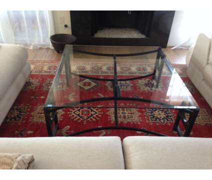 Designer Wrought Iron &amp; Glass Coffee Table is a Coffee Tables for Sale in Del Mar CA