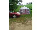 2 tents, Coleman cook/grill stove with gas included 2 air mattresses are much