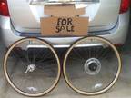 REAL SCHWINN 27inch w/Knobby tires for better traction. Old rusty golf clubs'