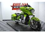 2013 Victory Cross Country Anti-Freeze Green with Black Flame ABS
