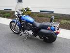 2009 Harley 1200 Custom Flame Blue Pearl/Pewter Pearl, Only 423 miles