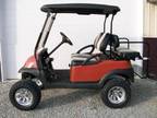 $4,495 Used 2007 Lifted Club Car, Gas, Orange Precedent Golf Cart for sale.