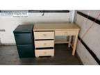 Small desk and drawer file cab