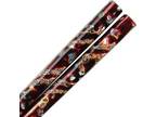3 Vintage Wakasa Genroku Chopsticks Black Lacquered Wood w/Mother of Pearl