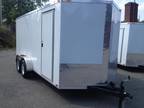New 2014 7x16+ V Nose Enclosed Trailer with Ramp and Options