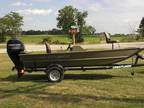 New Old Stock C1650s Jon Boat W/ 50 Mercury 4s & Trailer -