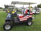 2008 Club Car Precedent Gas Golf Cart Red, White & Blue -