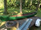 16' Fiberglass Canoe With Motor mount -