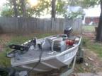 Lowe 151 boat, 25hp JOHNSON motor stick steer with trailer -