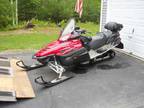 Red 2005 Yamaha RS Venture 4 stroke snowmobile with only 230 miles