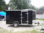 New Enclosed Trailer 7x12, Ramp, V-Nose,Black, Star Mags
