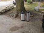 stainles steel tanks/ pop canister - $60 (martinsburg iowa)