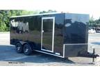 New 7x16 Enclosed Cargo Trailer-Black Out Edition
