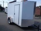 New 2014 6x10+ Vnose Enclosed Trailer Ramp with Options -