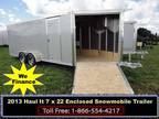 2013 Haul-It 7x22 Enclosed Black Aluminum Snowmobile trailer for sale