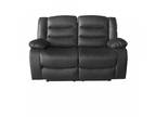 Seater Recliner Sofa In Faux Leather Lounge Couch In Black