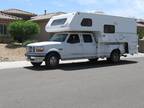 1995 Ford F-350 with cabover camper -
