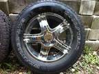 20" inch chrome rims with tires - $400 (Ames)