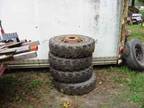 7.50-16lt rims an tires 70 f350 - $125 (south waterloo)