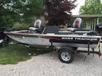 2010 Bass Tracker Fishing Boat with Trailer and Cover 16' Like NEW -