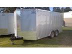 New 8.5x16 Enclosed Cargo Trailer-Silver Frost