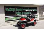 2012 EZGO RXV Golf Cart with Custom Red & Silver Painted Body