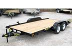 BRAND NEW!!!7x16 Tandem Axle Utility Trailer with Slide Out Ramps