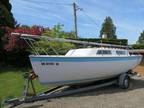 $4,785 Aquarius 23 Sailboat (swing keel) on Trailer. Both Well Maintained.