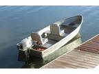 Aluminum Rowboat with Johnson Outboard -