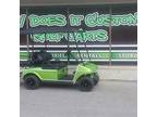 Club Car Precedent Gas Golf Cart w/Green Custom Pinstriped Body