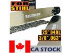 CA 25 Guide Bar Saw Chain 3/8 .063" 84DL Compatible With