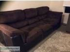 beautiful chocolate brown micro suede couch