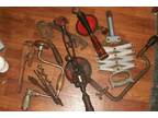 12 Vintage Tools, breast plate drill, Stanley, Craftsman, Fuller