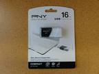 PNY Compact Attache 16GB USB Flash Drive BRAND NEW Sealed -