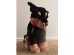 Beautiful: Large Black & Brown Rottweiler Puppy Stuffed Animal -(Hend. -