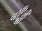 Two 14K white gold 1/4 carat channel diamond bands BRAND NEW!!!