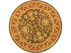 Safavieh Anatolia Charcoal / Red 4 ft. x 4 ft. Round Area Rug