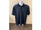 Nike Dri-Fit Golf Polo Shirt Polyester Navy Striped Men Size - Opportunity