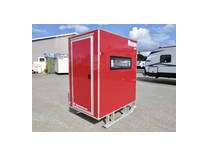 2023 mission trailers mission trailers 4x6 aluminum ice shack w tow hitch skis